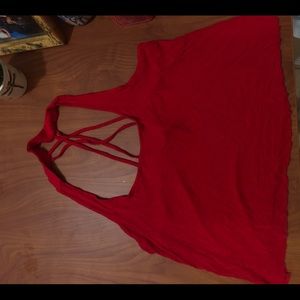 Cropped Red Tank Top